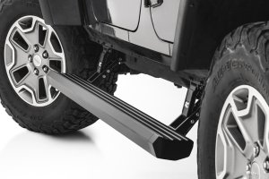 Jeep Wrangler JK Unlimited Power Running Boards - Rough Country - 6-Inch All-Season Aluminum Boards - '07-'10